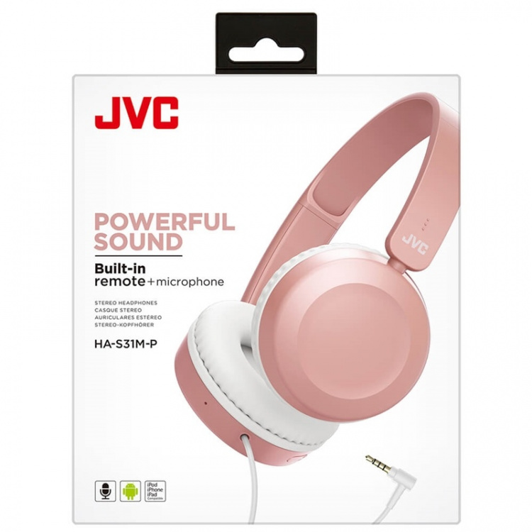 JVC Headphone HAS31 On-Ear Pink