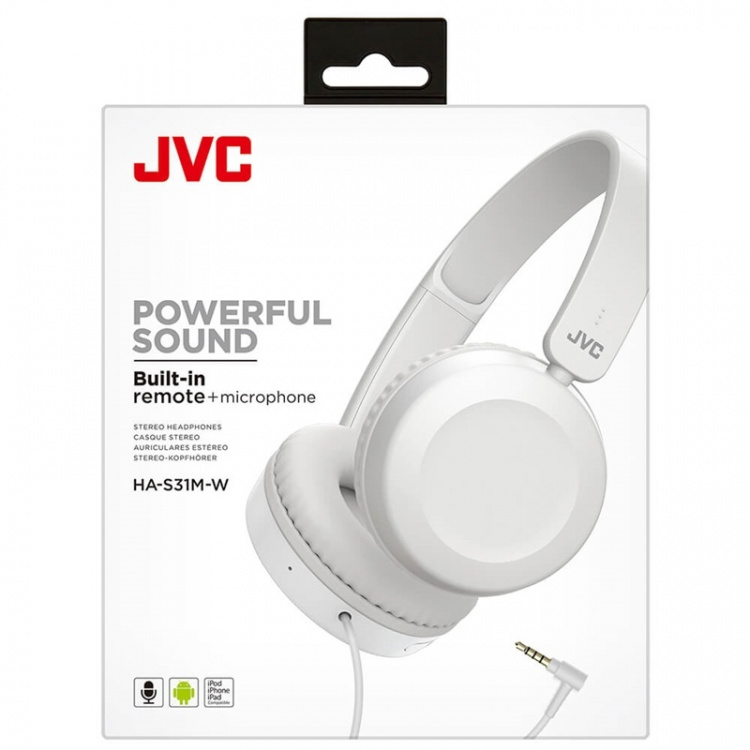 JVC Headphone HAS31 On-Ear White JVC Headphone HAS31 On-Ear White