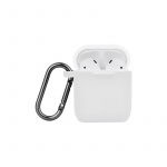 North Airpods Protective Case Silicone Carabiner White North Airpods Protective Case Silicone Carabiner White