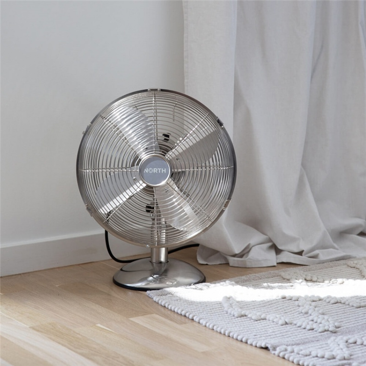 NORTH Desk Fan 30cm Satin Chrome NORTH Desk Fan 30cm Satin Chrome