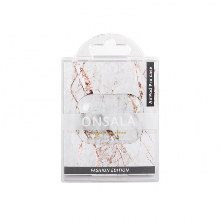 Onsala Airpods Pro case White Rhino Marble