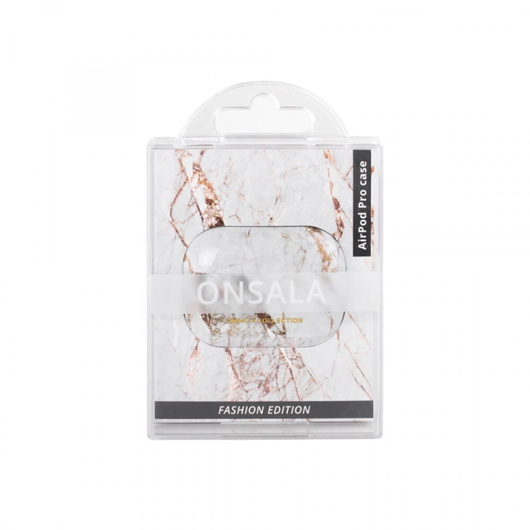 Onsala Airpods Pro case White Rhino Marble