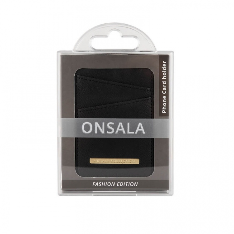 Onsala Cardholder Svart Saffiano Universal 2 Cardpockets