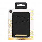 Onsala Cardholder Svart Saffiano Universal 2 Cardpockets