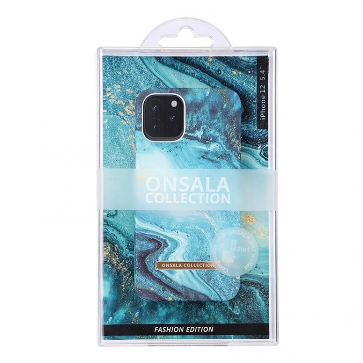 Onsala COLLECTION Mobile Cover Soft Blue Sea Marble iPhone 12 Mini