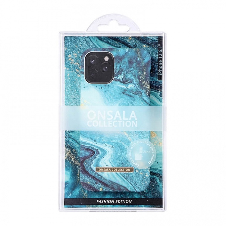 Onsala COLLECTION Mobile Cover Soft Blue Sea Marble iPhone 12 / 12 Pro Onsala COLLECTION Mobile Cover Soft Blue Sea Marble iPhone 12 / 12 Pro