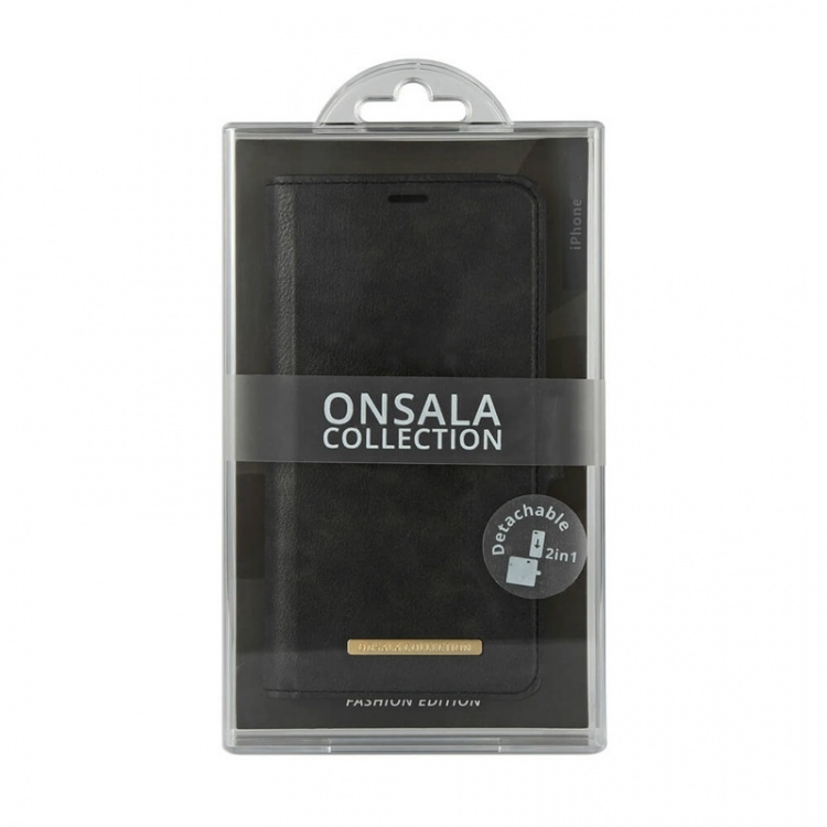 Onsala Wallet Case iPhone 12 Mini Midnight Black Onsala Wallet Case iPhone 12 Mini Midnight Black