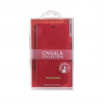 Onsala Wallet Case iPhone 12 Mini Saffiano Red Onsala Wallet Case iPhone 12 Mini Saffiano Red