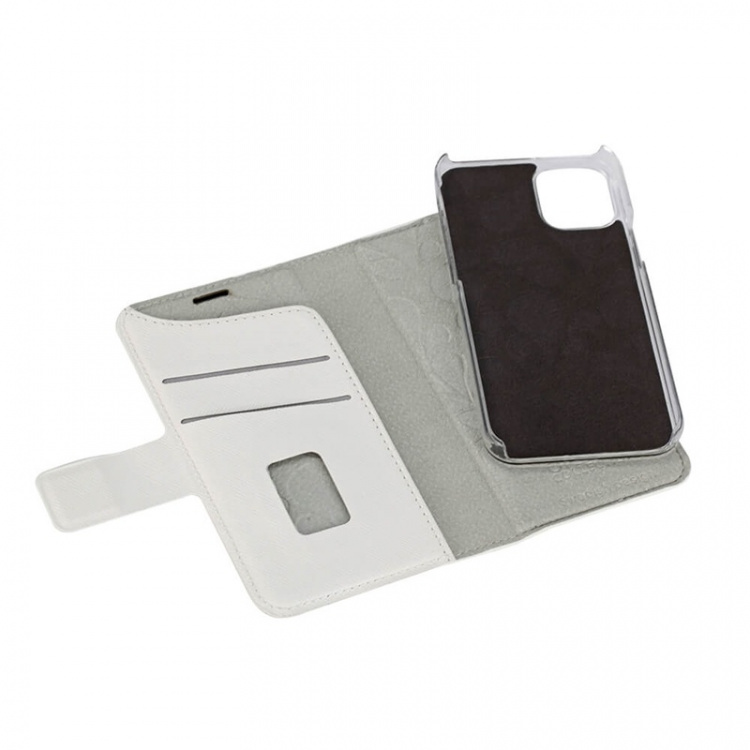 Onsala Wallet Case iPhone 12 Mini Saffiano White Onsala Wallet Case iPhone 12 Mini Saffiano White