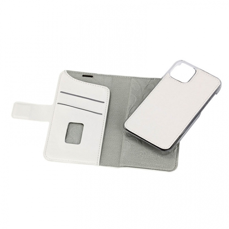 Onsala Wallet Case iPhone 12 Mini Saffiano White Onsala Wallet Case iPhone 12 Mini Saffiano White