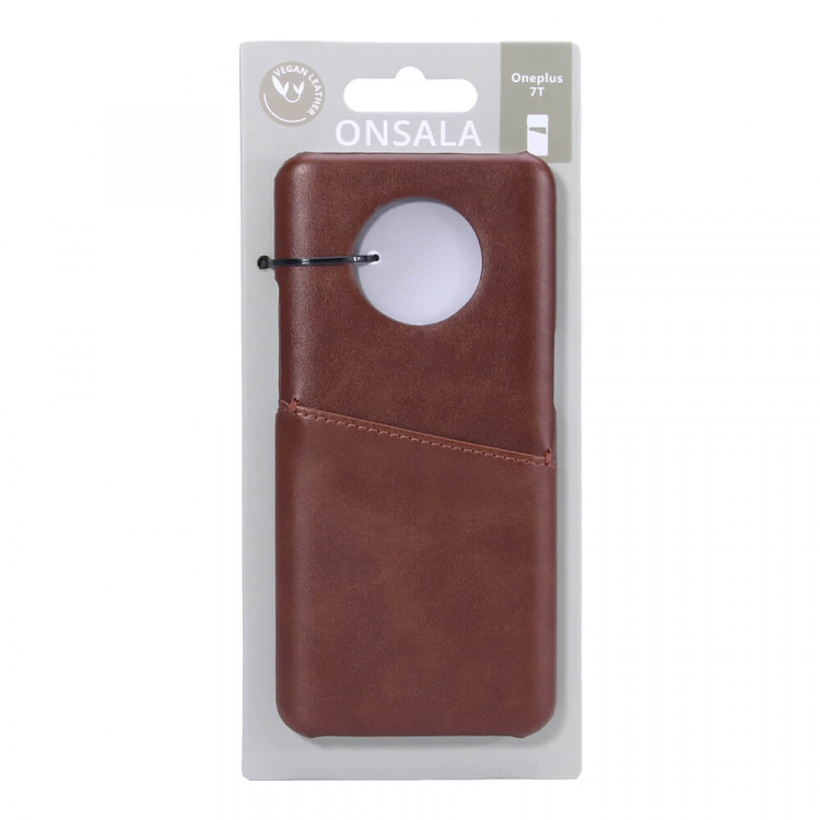 Onsala Mobilecover Brown Oneplus 7T Creditcard Pocket Onsala Mobilecover Brown Oneplus 7T Creditcard Pocket