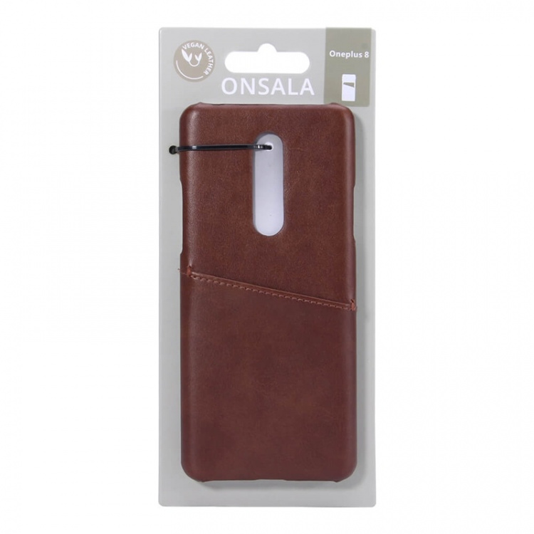 Onsala Mobilecover Brown Oneplus 8 Creditcard Pocket