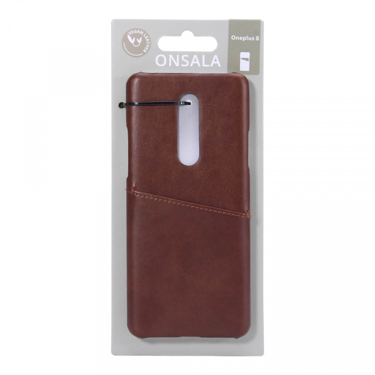 Onsala Mobilecover Brown Oneplus 8 Creditcard Pocket