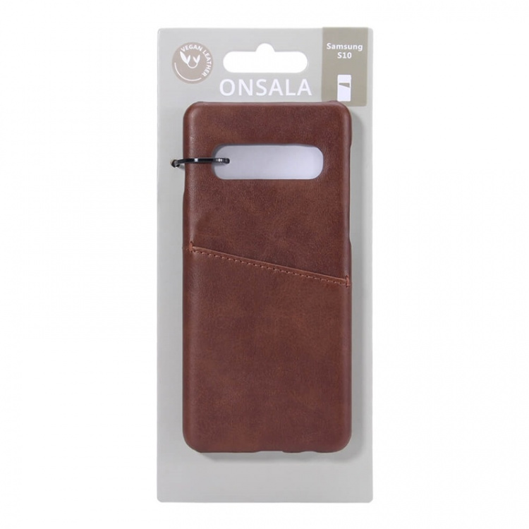 Onsala Mobilecover Brown Samsung S10 Creditcard Pocket
