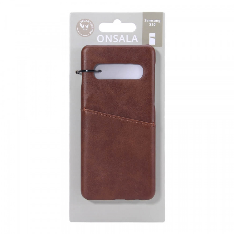 Onsala Mobilecover Brown Samsung S10 Creditcard Pocket