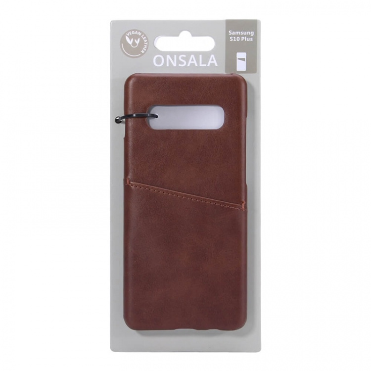Onsala Mobilecover Brown Samsung S10 Plus Creditcard Pocket