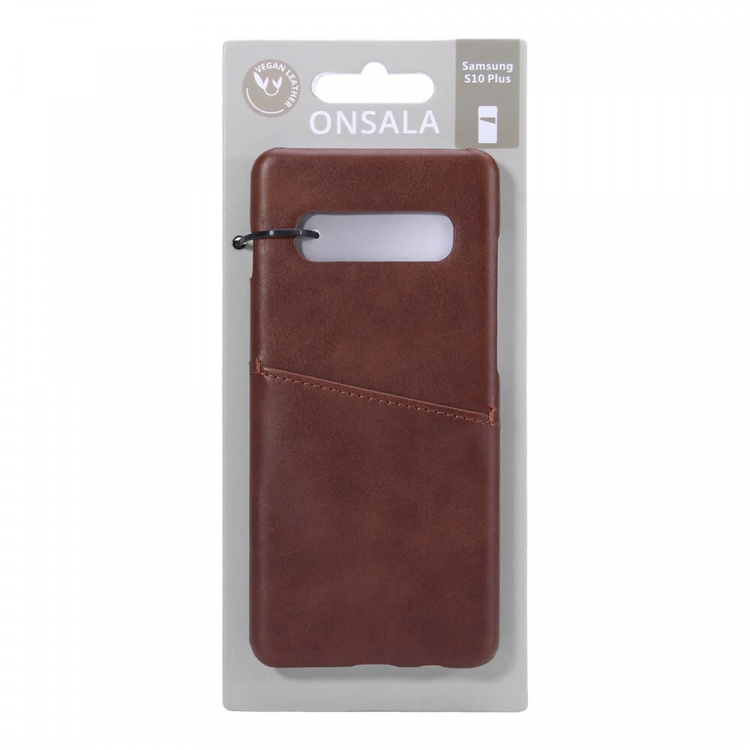 Onsala Mobilecover Brown Samsung S10 Plus Creditcard Pocket
