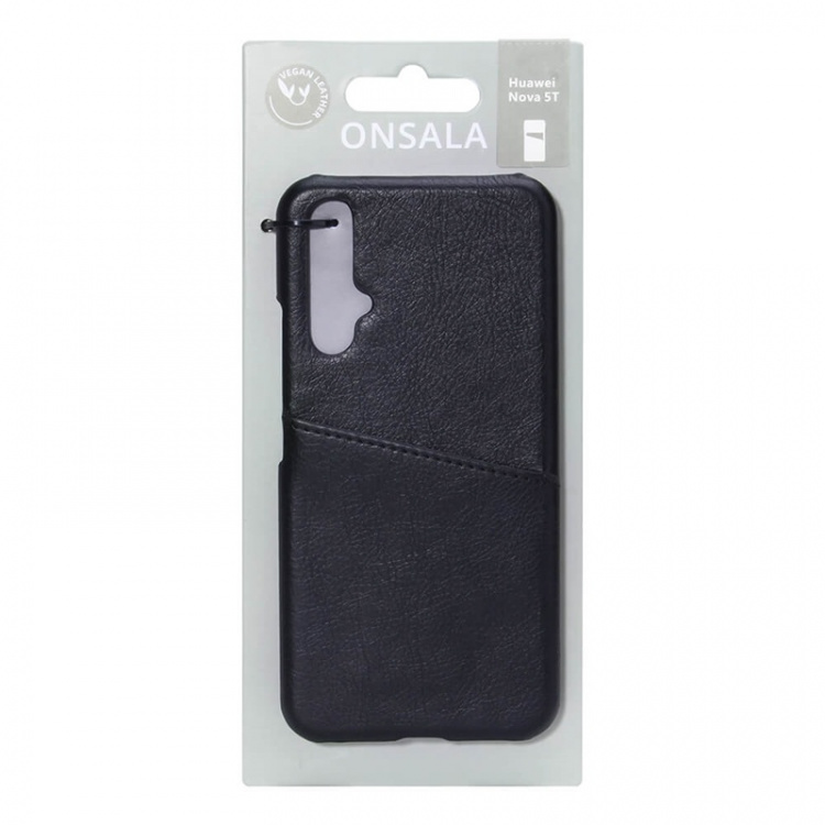 Onsala Mobile Cover Black with Cardpocket Huawei Nova 5T Onsala Mobile Cover Black with Cardpocket Huawei Nova 5T