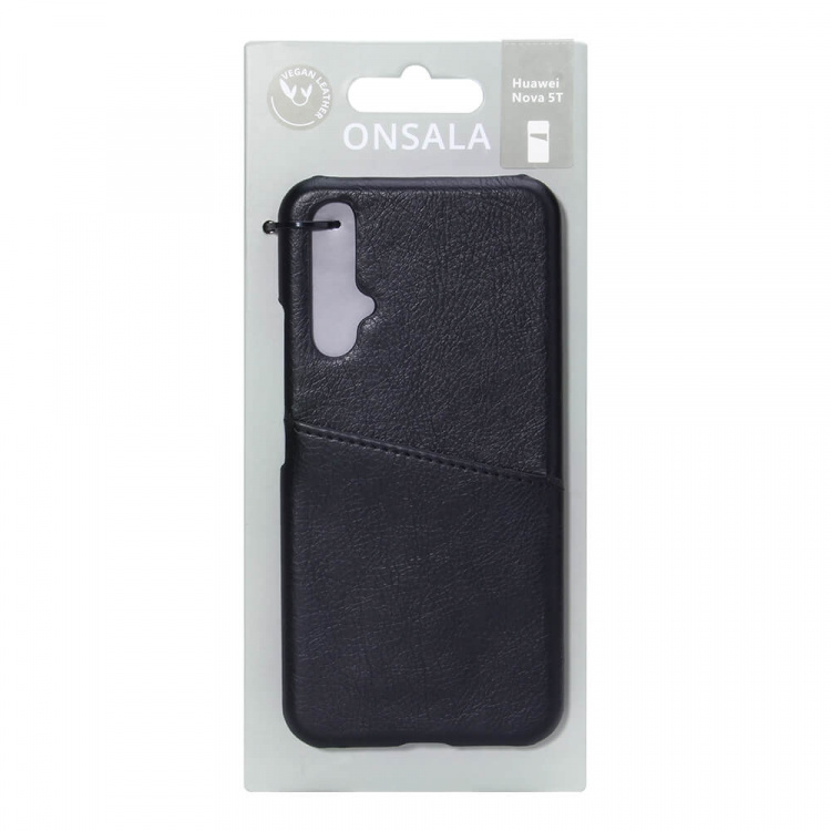 Onsala Mobile Cover Black with Cardpocket Huawei Nova 5T Onsala Mobile Cover Black with Cardpocket Huawei Nova 5T
