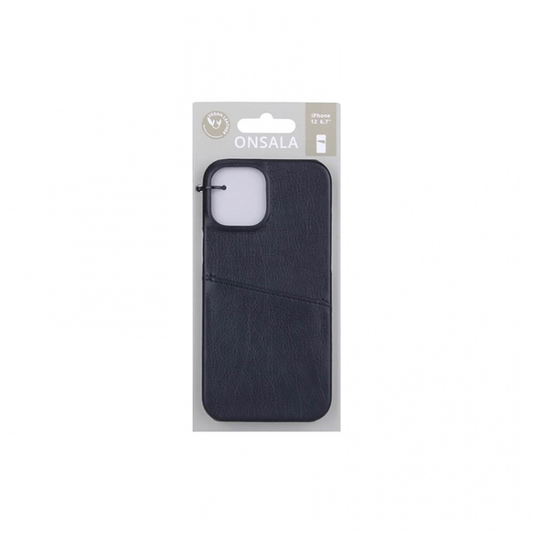 Onsala Mobile Cover Black with Cardpocket iPhone 12 6,7