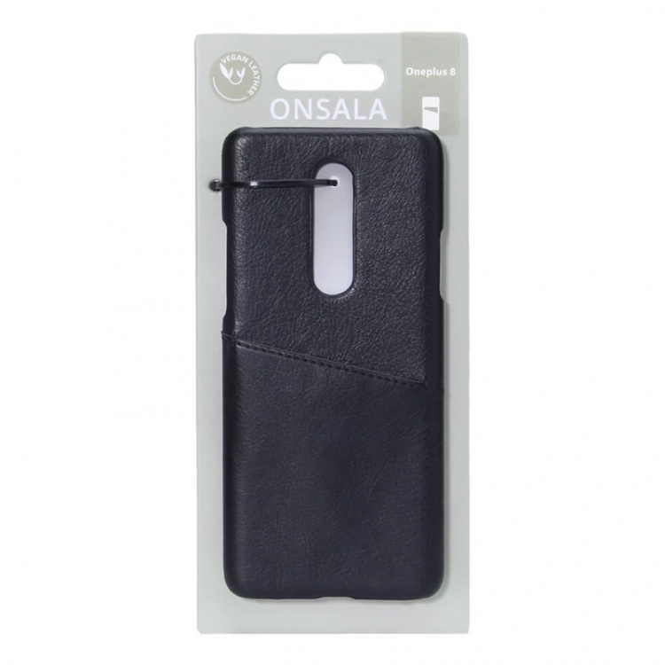 Onsala Mobile Cover Black with Cardpocket Oneplus 8