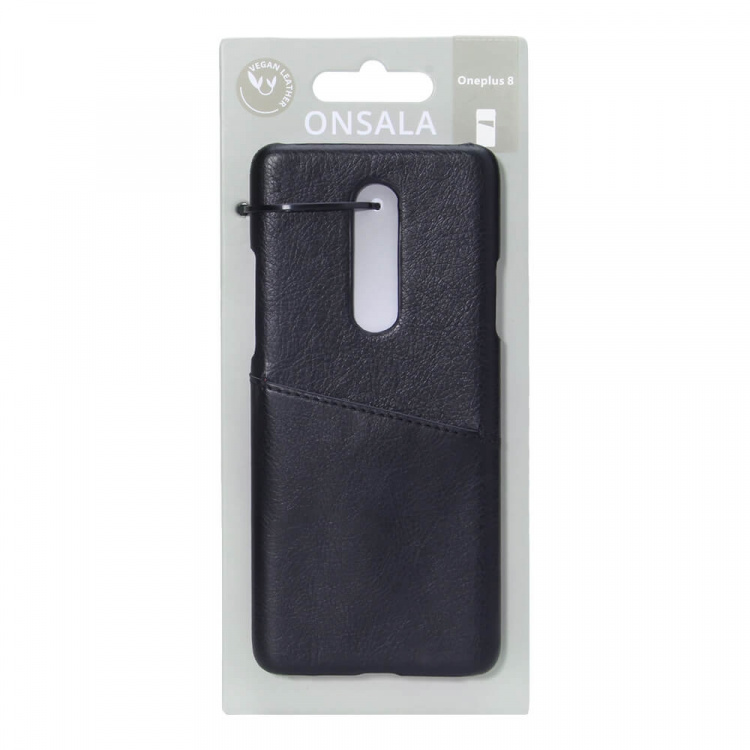 Onsala Mobile Cover Black with Cardpocket Oneplus 8