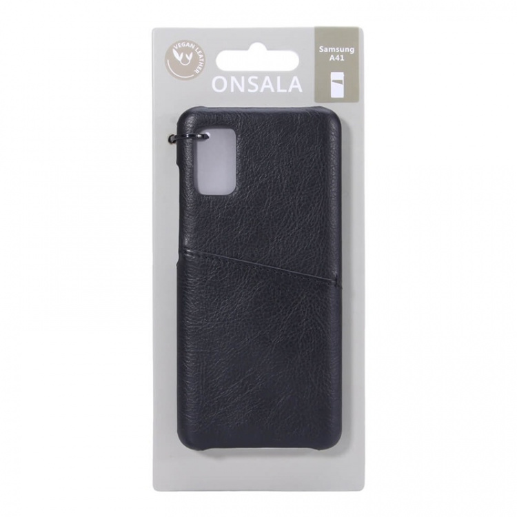 Onsala Mobilecover Black Samsung A41 Creditcard Pocket Onsala Mobilecover Black Samsung A41 Creditcard Pocket
