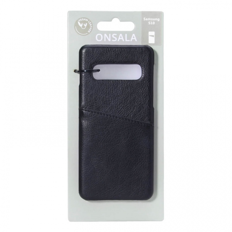 Onsala Mobilecover Black Samsung S10 Creditcard Pocket Onsala Mobilecover Black Samsung S10 Creditcard Pocket