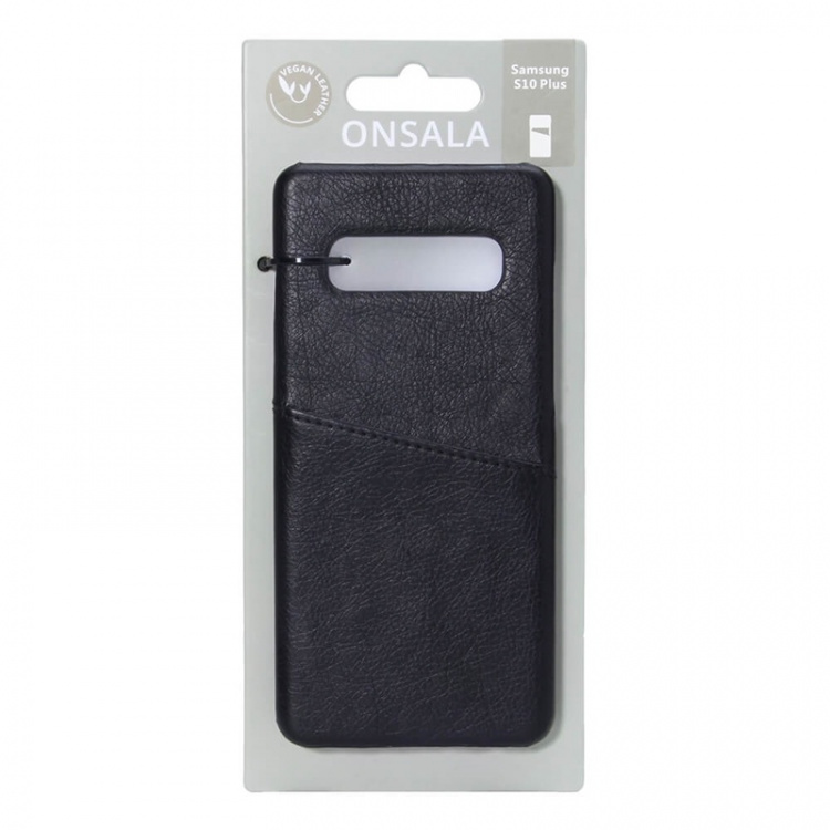 Onsala Mobilecover Black Samsung S10 Plus Creditcard Pocket Onsala Mobilecover Black Samsung S10 Plus Creditcard Pocket