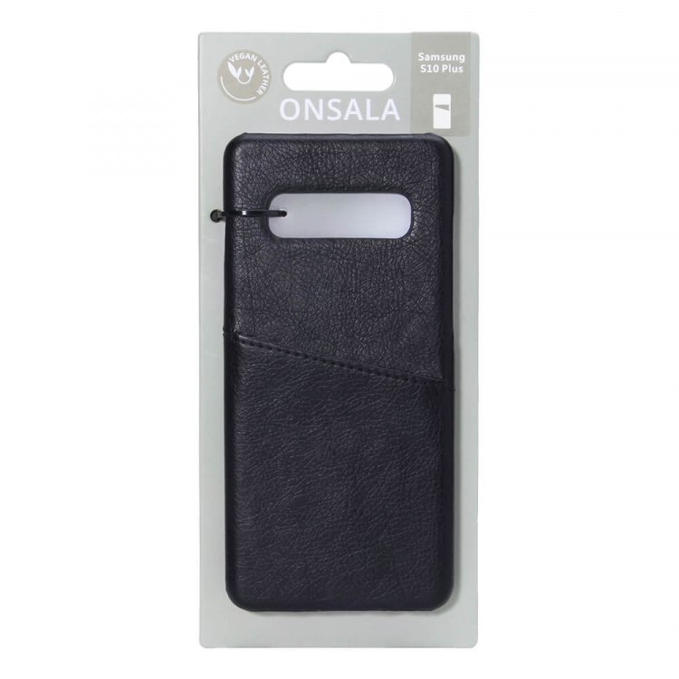 Onsala Mobilecover Black Samsung S10 Plus Creditcard Pocket Onsala Mobilecover Black Samsung S10 Plus Creditcard Pocket