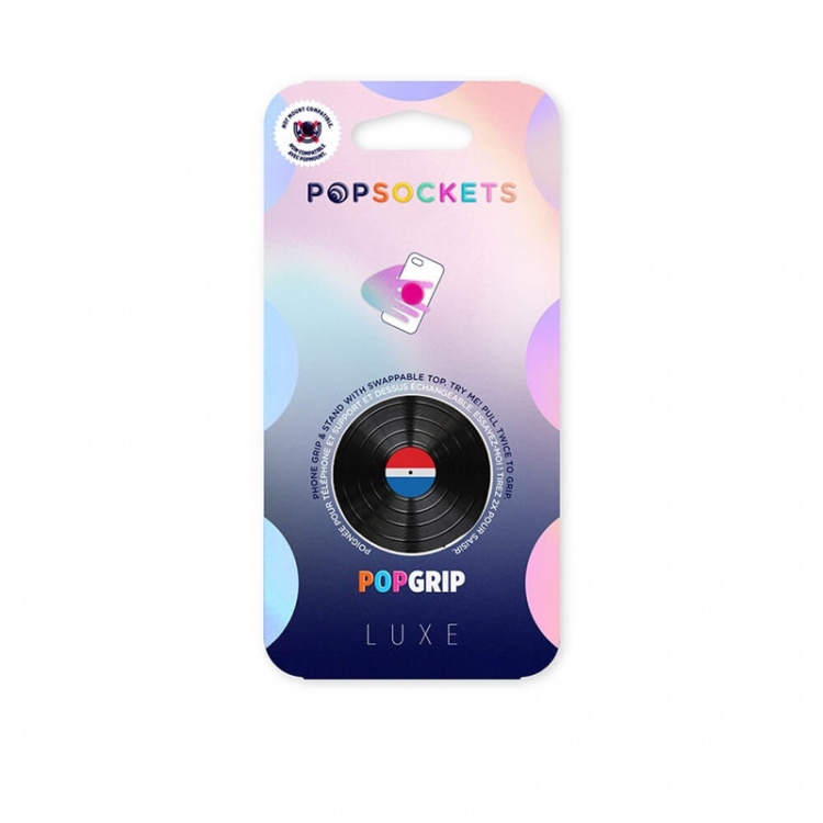 PopSockets Backspin Aluminum 45 RPM Removable Grip with Standfunction LUXE Spin