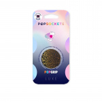 PopSockets Embossed Metal Leopard Removable Grip with Standfunction LUXE