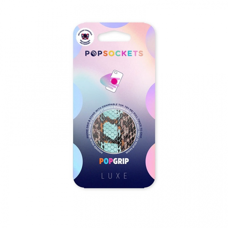 PopSockets Embossed Metal Water Snake Removable Grip with Standfunction LUXE