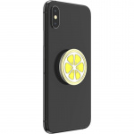 PopSockets Enamel Lemon Slice Yellow Removable Grip with Standfunction Premium