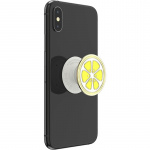 PopSockets Enamel Lemon Slice Yellow Removable Grip with Standfunction Premium