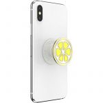 PopSockets Enamel Lemon Slice Yellow Removable Grip with Standfunction Premium