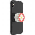 PopSockets Enamel Quaint Daisy Coral Removable Grip with Standfunction Premium