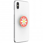 PopSockets Enamel Quaint Daisy Coral Removable Grip with Standfunction Premium