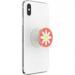 PopSockets Enamel Quaint Daisy Coral Removable Grip with Standfunction Premium