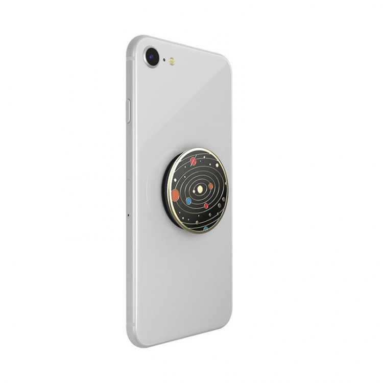 PopSockets Enamel Solar flare Black Removable Grip with Standfunction Premium