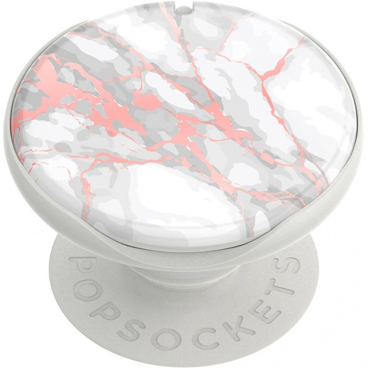 PopSockets Mirror Rose Gold Lutz Marble Gloss Removable Grip with Standfunction LUXE PopMirror