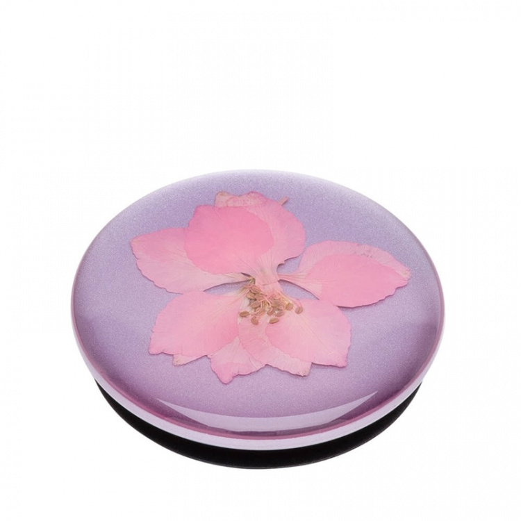 PopSockets Pressed Flower Delphinium Removable Grip with Standfunction Premium