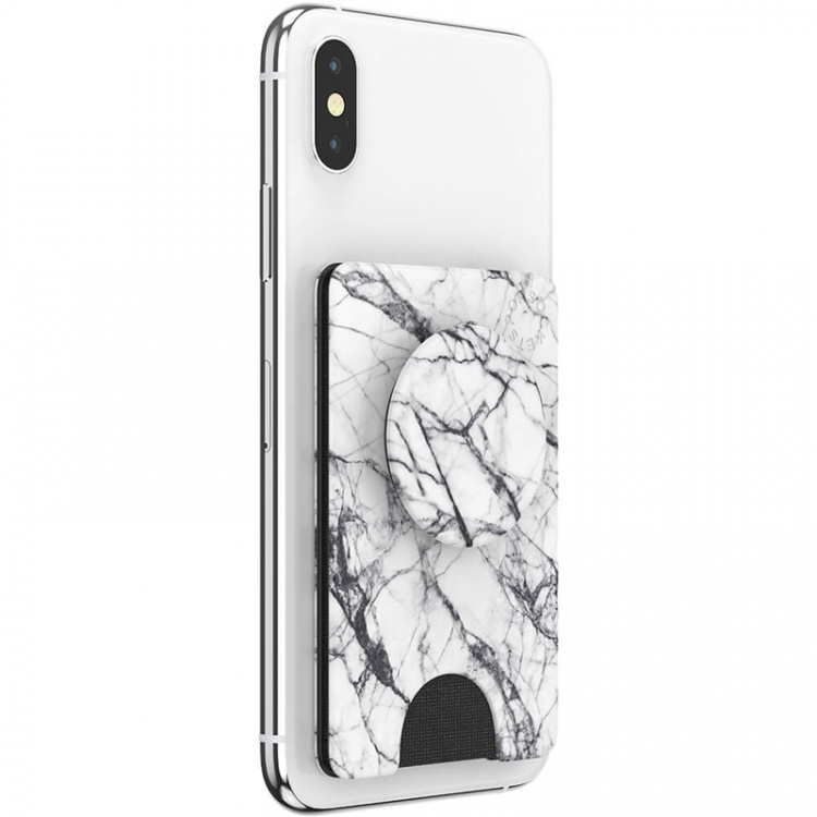 PopSockets Wallet Dove White Marble Removable Grip and PopWallet+ PopSockets Wallet Dove White Marble Removable Grip and PopWallet+