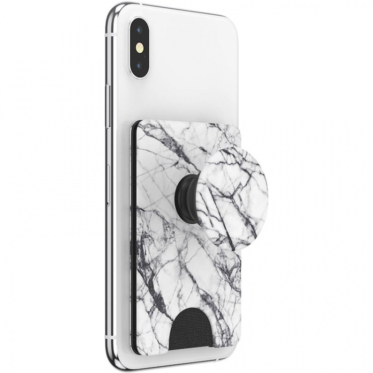 PopSockets Wallet Dove White Marble Removable Grip and PopWallet+ PopSockets Wallet Dove White Marble Removable Grip and PopWallet+