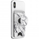 PopSockets Wallet Dove White Marble Removable Grip and PopWallet+ PopSockets Wallet Dove White Marble Removable Grip and PopWallet+