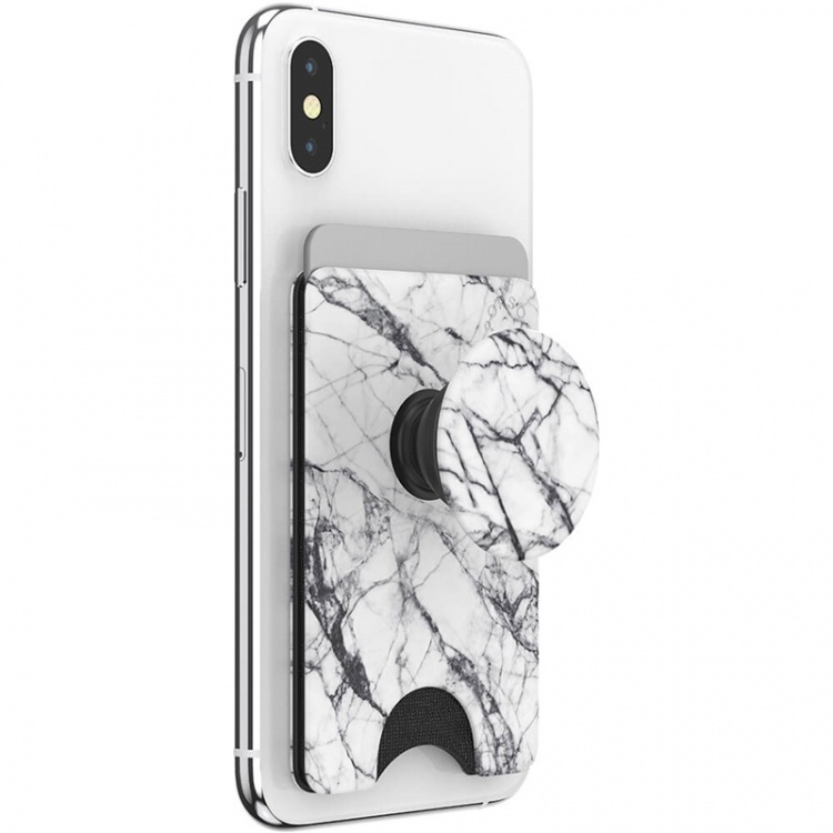 PopSockets Wallet Dove White Marble Removable Grip and PopWallet+ PopSockets Wallet Dove White Marble Removable Grip and PopWallet+
