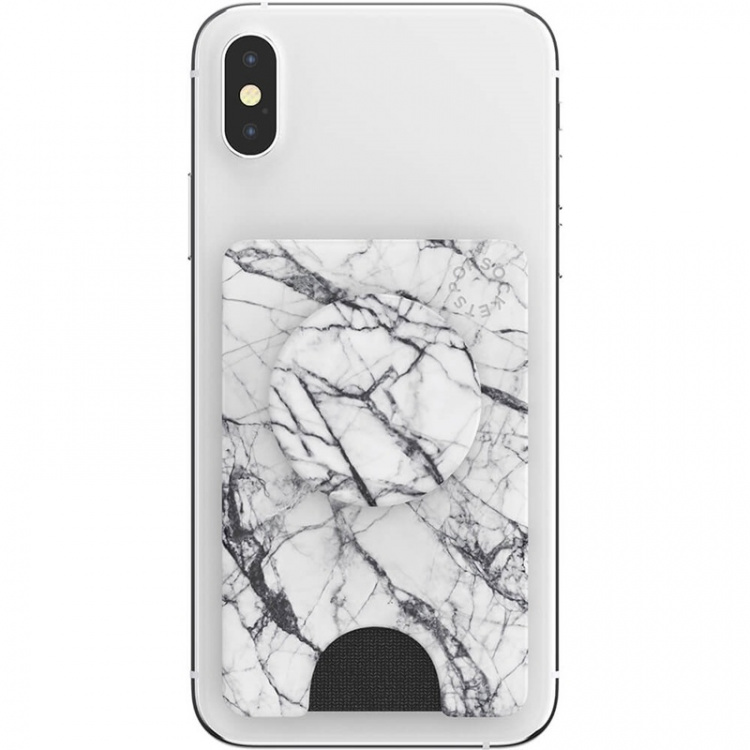 PopSockets Wallet Dove White Marble Removable Grip and PopWallet+ PopSockets Wallet Dove White Marble Removable Grip and PopWallet+