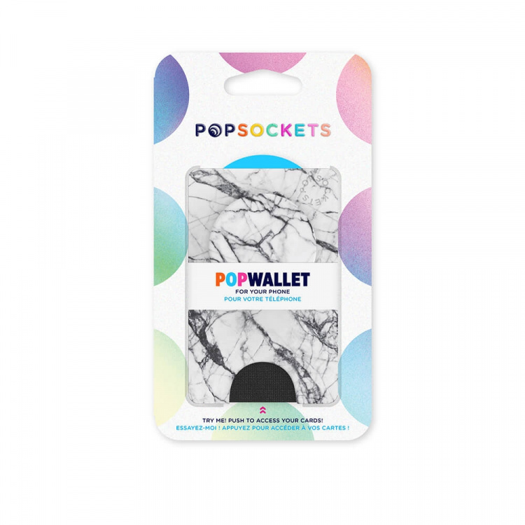 PopSockets Wallet Dove White Marble Removable Grip and PopWallet+ PopSockets Wallet Dove White Marble Removable Grip and PopWallet+
