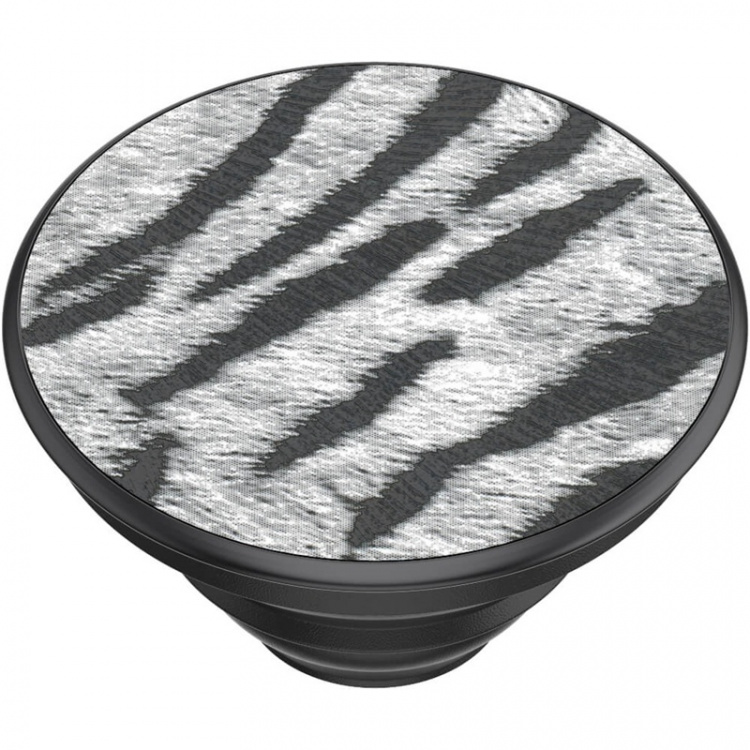 PopSockets Vegan Leather Zebra Removable Grip with Standfunction Premium