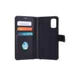 Radicover Radiation protected Mobilewallet PU Samsung Galaxy A41 Flipcover Black 3-Led RFID